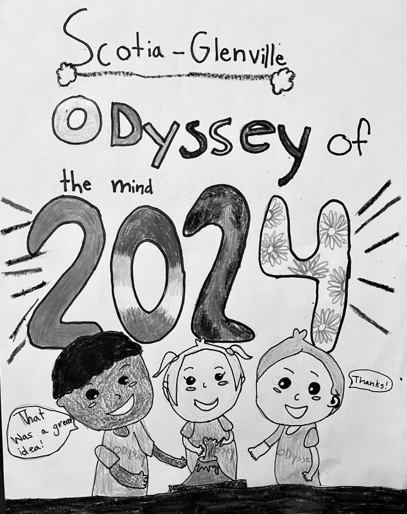 Winning Odyssey of the Mind Tshirt design ScotiaGlenville Central