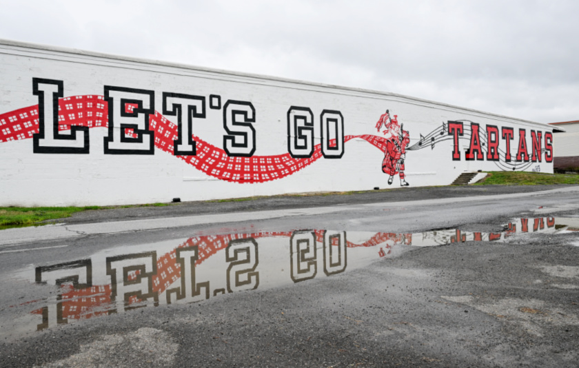 Let's Go Tartans Mural