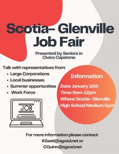 Job Fair January 16 from 9 a.m. to noon in the high school gym